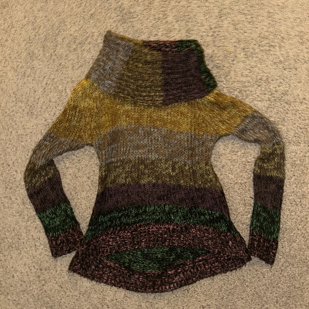 JohnPaulRichard Multicolor Cowl Neck Sweater
